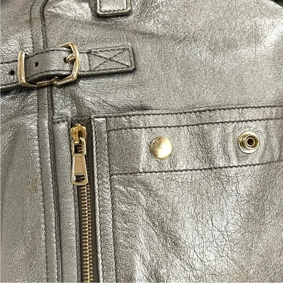 Yves Saint Laurent Metallic Downtown Tote - Picture 6 of 9